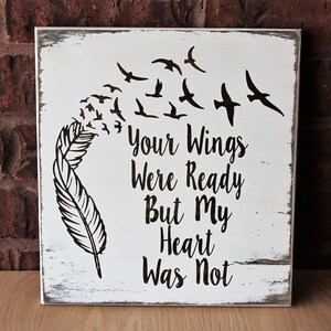 Your Wings Were Ready but My Heart Was Not With Feather and - Etsy
