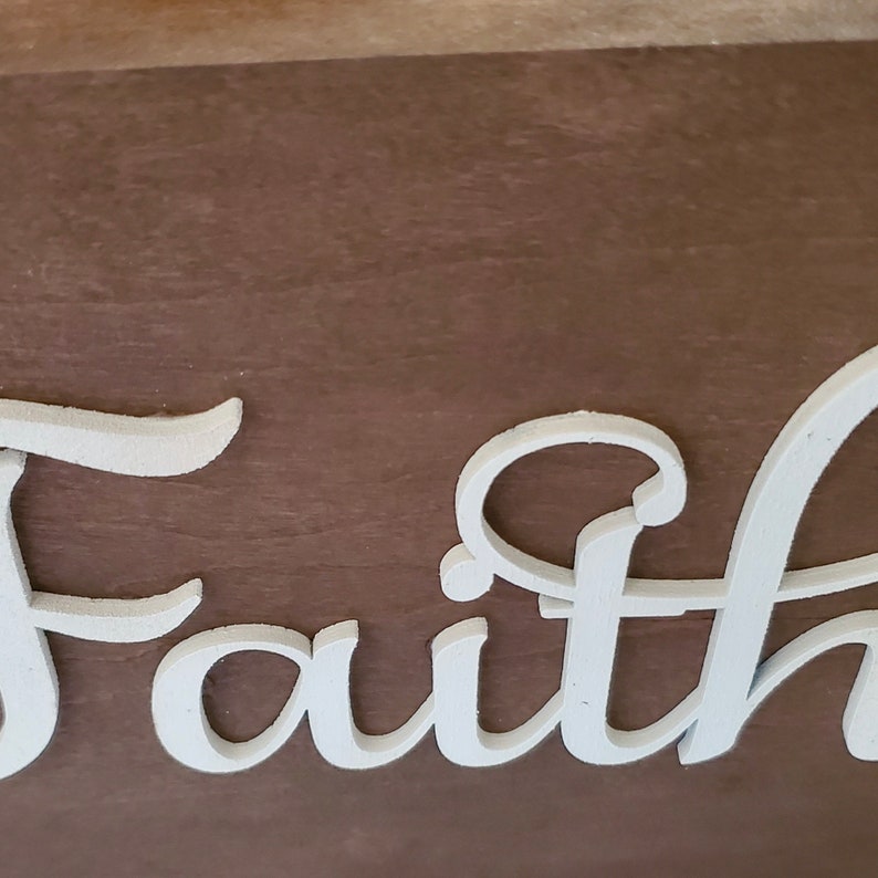 Faith Sign Faith Word Wall Art Religious Decor Etsy