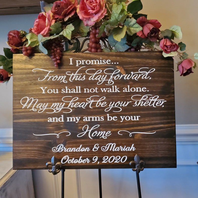 I Promise From This Day Forward Wedding Vow Art Personalized Etsy