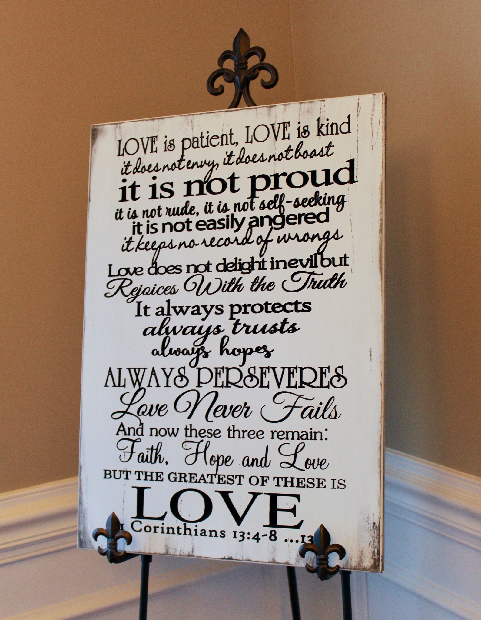 Love is Patient Love is Kind 1 Corinthians 13 Wood Sign Etsy