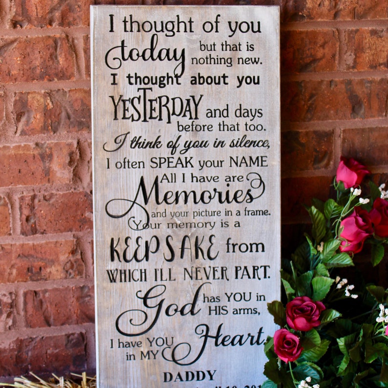 I thought of you today wood plaque