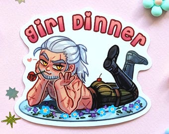 Sticker Geralt de Riv // Autocollant en vinyle brillant