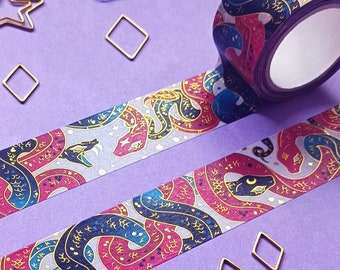 Washi Tape 25mm 10M Gold Foil Métallique, Snake bite