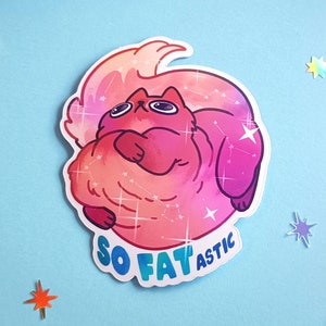 Sticker Chat blague Fantastique// Autocollant en vinyle brillant