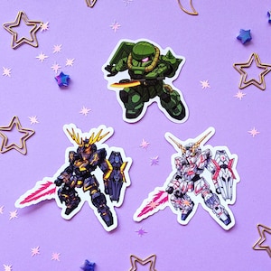 Sticker Mobile Suit Gundam// Autocollant en vinyle mat