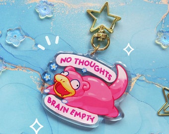 Slowpoke keychain // Clear acrylic keychain