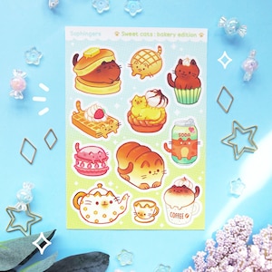 Stickerbogen, Pastry Cats // Matter Vinyl-Stickerbogen