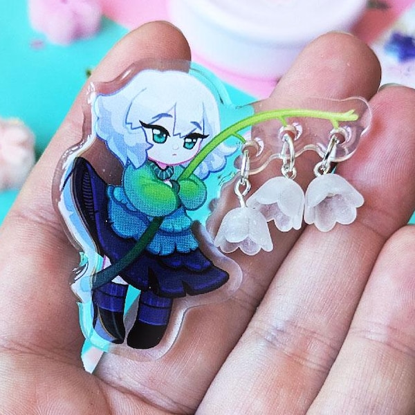 Little Lily of the Valley Fairy // Acrylic pins with epoxy coating