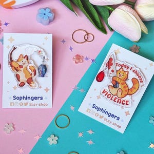 Süße kleine Katzen // Acrylstifte mit Epoxidbeschichtung