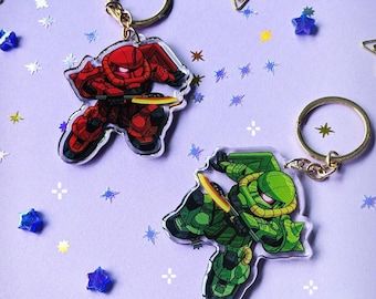 MS Zaku Keychain, Mobile Suit Gundam // Clear Acrylic Keychain