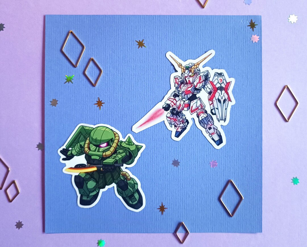 Mobile Suit Gundam Sticker// Matte Vinyl Sticker Etsy