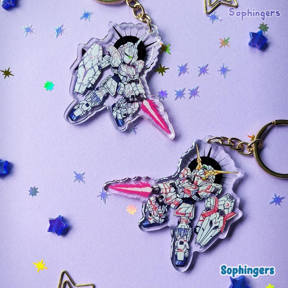 ガンダムユニコーンキーホルダー、機動戦士ガンダム//クリアアクリル