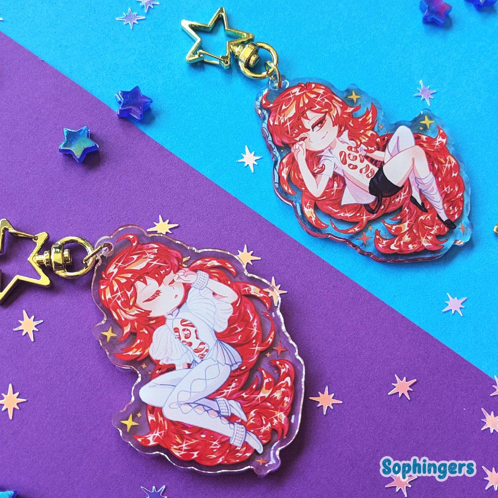 パパラチアキーホルダー、宝石の国/クリアアクリルキーホルダー - Etsy