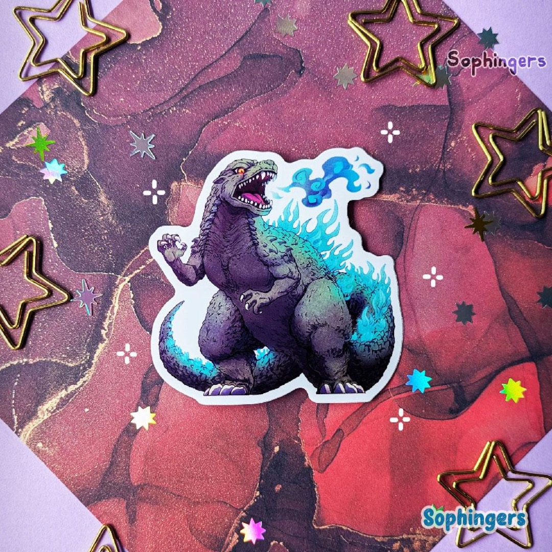 Godzilla Sticker // Glossy Vinyl Decal - Etsy