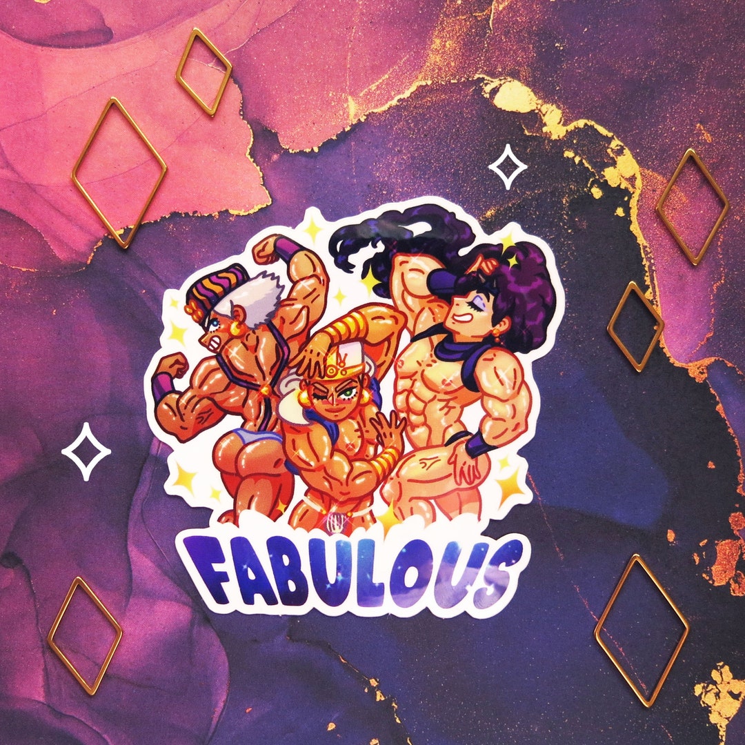 Muscle Men Sticker // Glossy Vinyl Sticker - Etsy