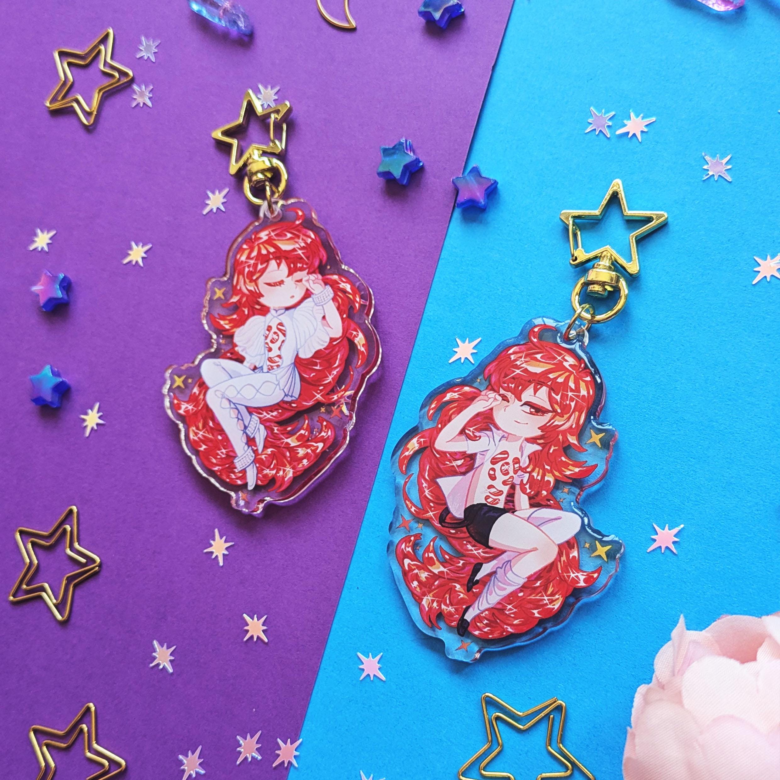 宝石の国　デカキーホルダー　パパラチア 宝石の国 デカキーホルダー パパラチア (キャラクターグッズ