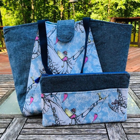 denim diaper bag