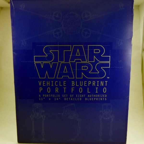 Star Wars Vehicle Blueprint Portfolio - 8 Star Wars Vehicle Blueprints - Vintage Star Wars Posters and Blueprints