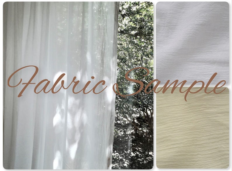 Fabric Sample For Cotton Gauze Curtains Etsy