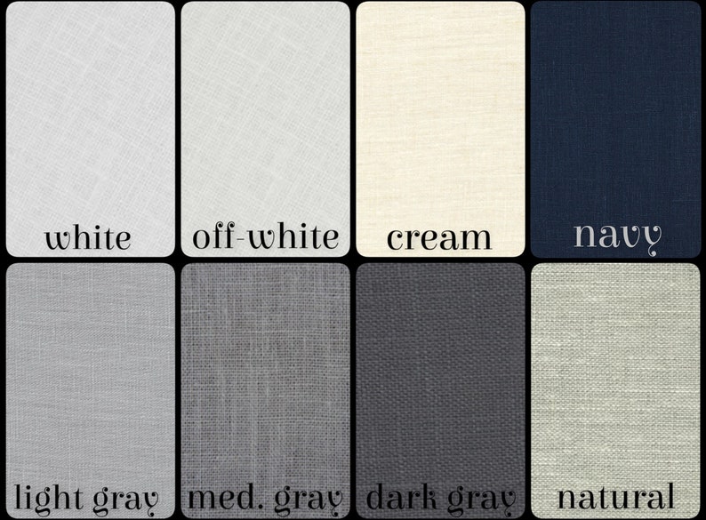 Fabric Sample for 100/% Linen Curtains in Regular Width