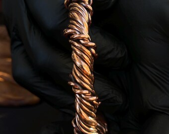 Handmade Barbed Twist Heavy Gauge Copper Bracelet