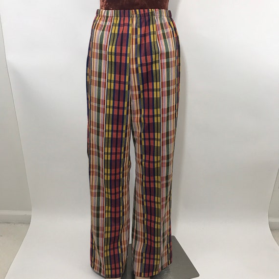 Double Knit Plaid Pants
