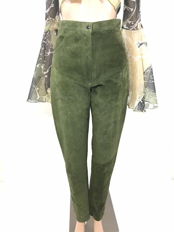 High Waist Suede Pants