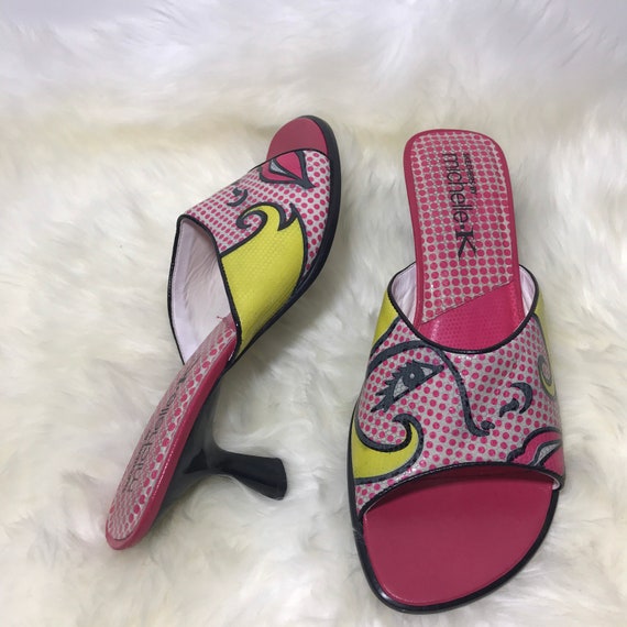 Leather Pop Art Mules
