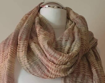 Checkered linen scarf