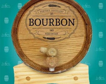 Bourbon Oak Aging American Rum WEINFASS für Geschenk - GRAVIERTES Tequila Verzinktes Fass