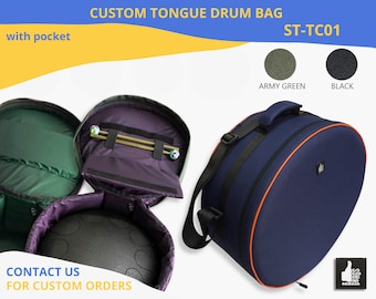 custom steel tongue drum bag | create your own cool tank drum case