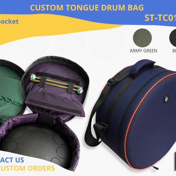 custom steel tongue drum bag | create your own cool tank drum case