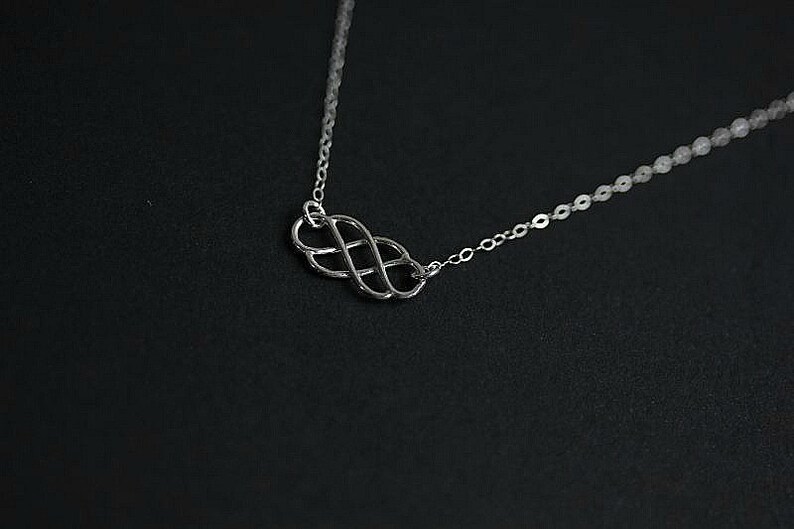 Wedding gift Love necklace Eternity necklace Silver Celtic Necklace Sterling Silver Celtic Necklace