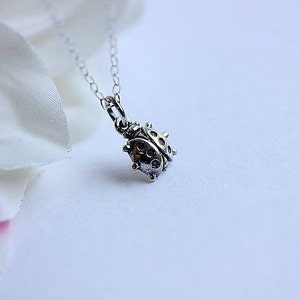 925 Sterling Silver Ladybug Necklace Ladybug necklace Silver Ladybird necklace Ladybug Jewelry Luck Jewelry image 2