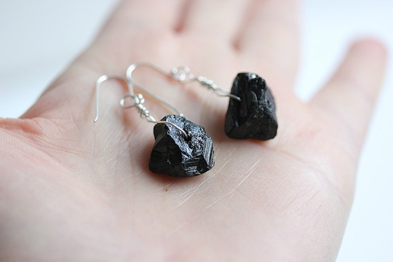 Black tourmaline earrings best sale