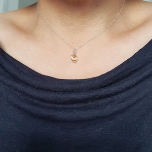 Collier de pierre de naissance, collier de citrine, bijoux en citrine, collier de pierres précieuses, pierre de naissance de novembre, citrine jaune, cadeau pour elle