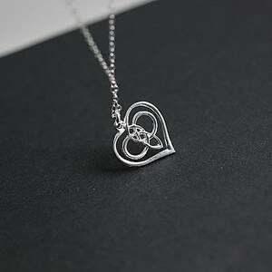 Entwined Infinity Heart Necklace, Heart Necklace, Infinity Jewelry, Heart necklace, Infinity Jewellry, Gift for her image 5