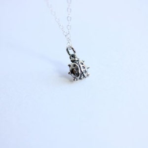 925 Sterling Silver Ladybug Necklace Ladybug necklace Silver Ladybird necklace Ladybug Jewelry Luck Jewelry image 3