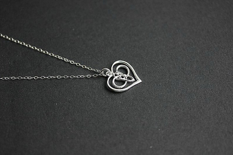 Entwined Infinity Heart Necklace, Heart Necklace, Infinity Jewelry, Heart necklace, Infinity Jewellry, Gift for her image 3