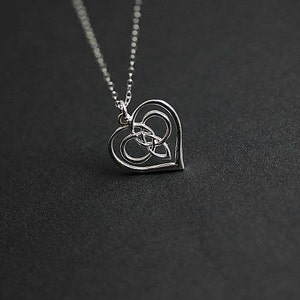 Entwined Infinity Heart Necklace, Heart Necklace, Infinity Jewelry, Heart necklace, Infinity Jewellry, Gift for her image 2