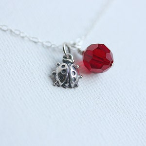 925 Sterling Silver Ladybug Necklace Ladybug necklace Silver Ladybird necklace Ladybug Jewelry Luck Jewelry image 8