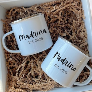 Propuesta de Padrino Personalizada en Español, Caja de Regalo Quieren Ser Mis Padrinos, Caja de Regalo Navideña para Padrinos