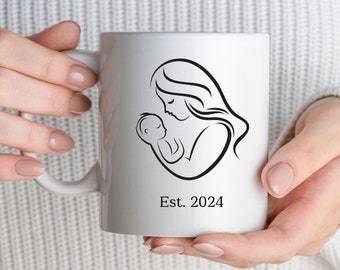 Mom Mug, Mom and baby custom coffee mug