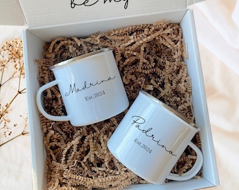 Godparent Proposal, Godparents Gift with Personalized Enamel Mugs