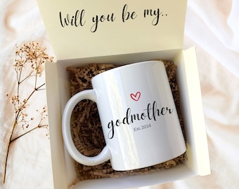 Will You Be My Godmother, Custom Coffee Mug, Godmother Proposal