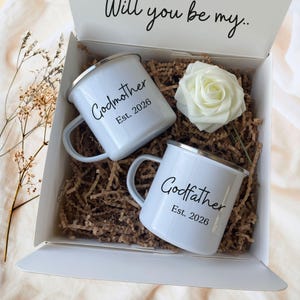 Will You Be My Godparents Gift Box, Madrina Padrino Proposal, Christening Godparent Gift, Spanish Baptism Proposal Mug Set Bild 2