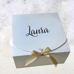 Personalized Gift Box, Empty Gift Box personalized with name, Bridesmaids proposal boxes 8x8x4