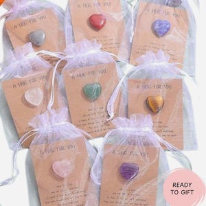 Crystal Pocket Hug: Gemstone Heart Worry Stone Gift