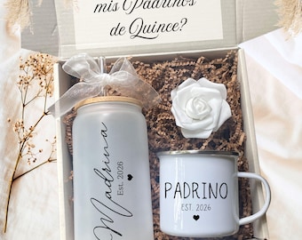 Padrinos De Quince Proposal Box, Quinceañera Padrino Gift, Personalized Madrina Gift Box, Quince Sponsor Proposal, Will You Be My Padrinos