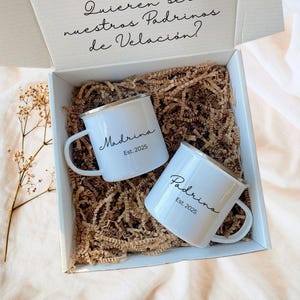 Padrinos de Velacion, Propuesta Padrinos de Boda, Propuesta personalizada de padrinos de boda para Padrinos de Lazo, Padrinos de Arras Mug Set